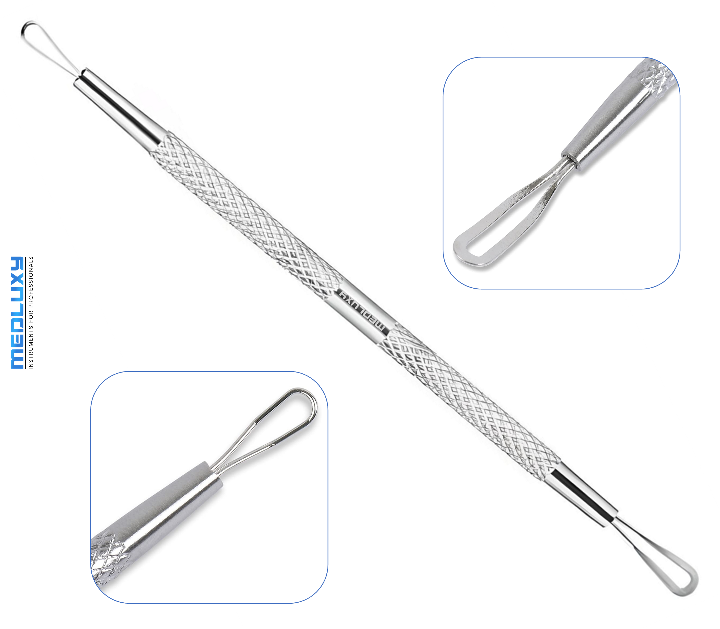 Medluxy - Comedonendrukker - Lusmodel - Dubbelzijdig - 12 cm